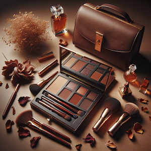 Un set de maquillage aux couleurs Mocha Mousse